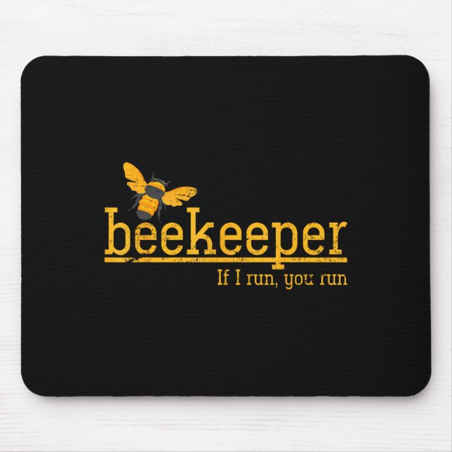 Mousepad Funny Bee Hive Honey Lover Gift Beekeeper  (Frente)