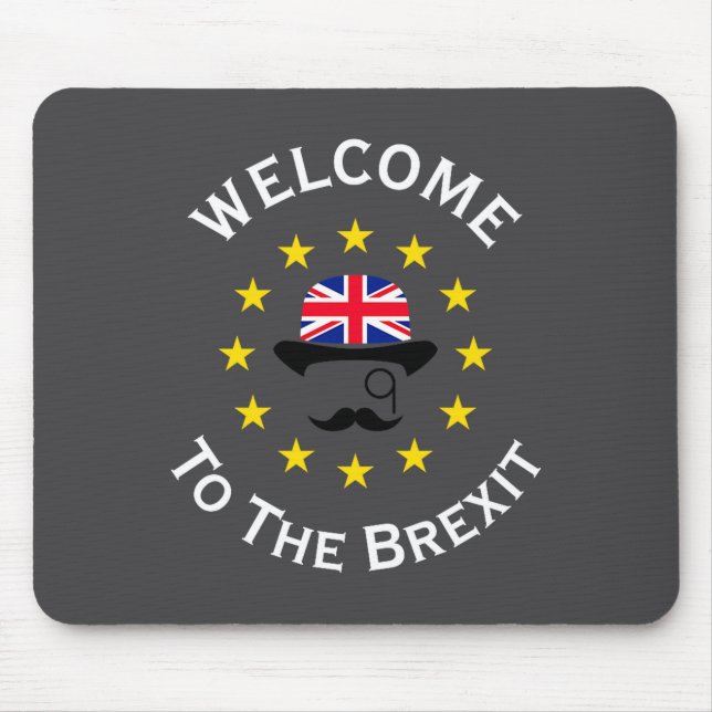 Mousepad Funny Blue Yellow European Union Welcome To Brexit (Frente)