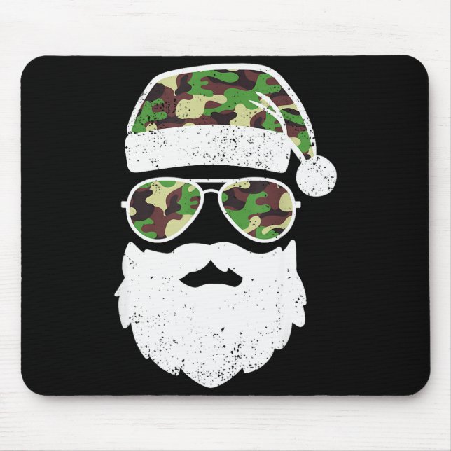 Mousepad Funny Camo Christmas Pajama Funny Camo Matching Fa (Frente)