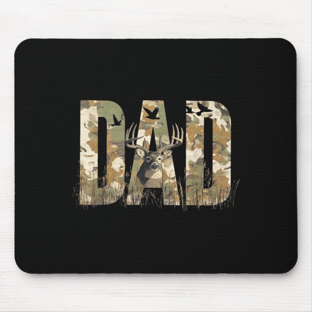 Mousepad Funny Camo Dad Hunting Camouflage Deer Father's Da (Frente)