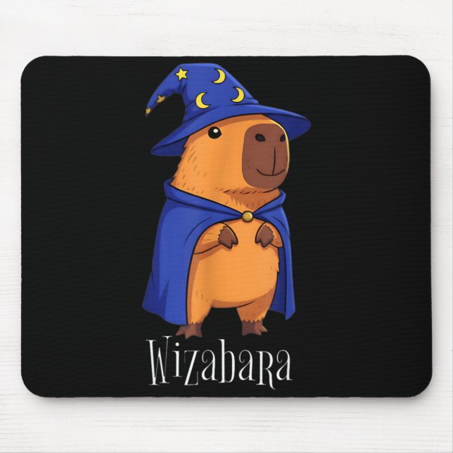 Mousepad Funny Capybara Wizard Costume Wizabara Graphic Kid (Frente)