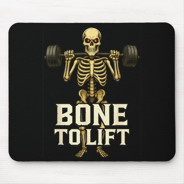 Mousepad Funny Cartoon Skeleton Play On Words  (Frente)