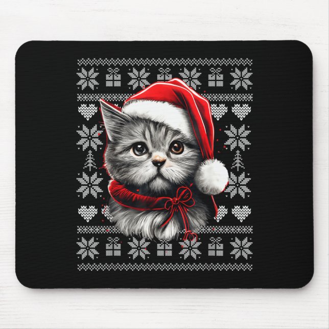 Mousepad Funny Cat Christmas Shirts Men Women Cats Lover Ug (Frente)