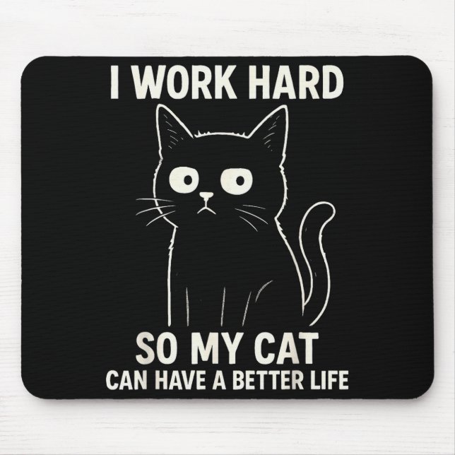 Mousepad Funny Cat Graphic Tee Men Women Coworker Meme Humo (Frente)