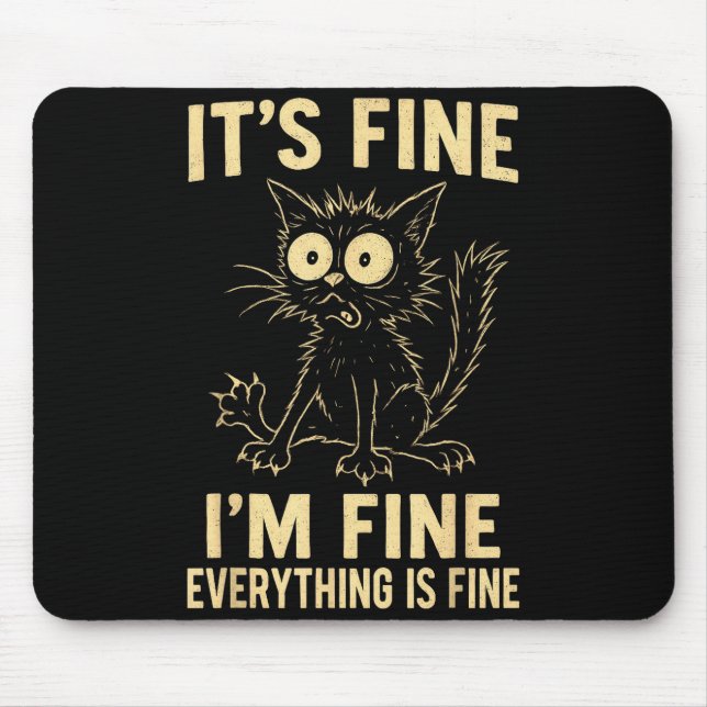 Mousepad Funny Cat Graphic Tee Men Women Kids Weird Crazy M (Frente)