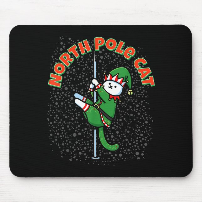 Mousepad Funny Cat Le Dance Elf Costume Christmas Holiday C (Frente)