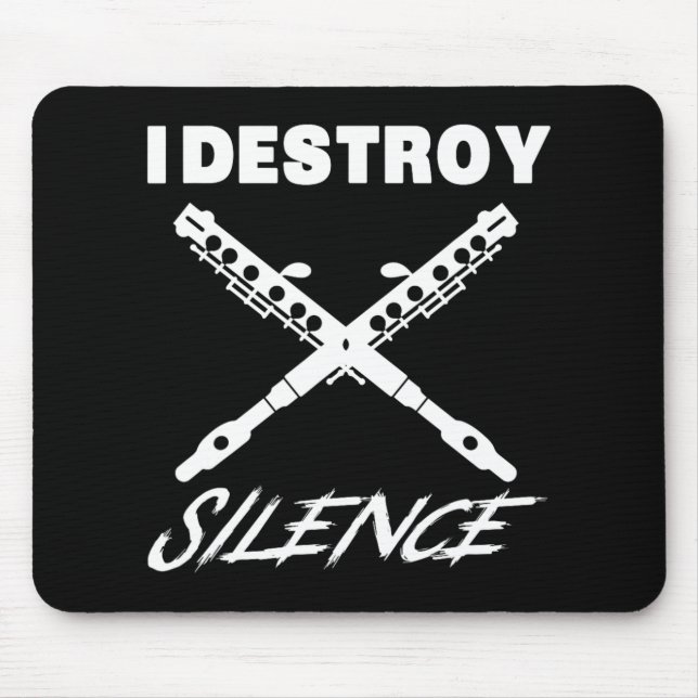 Mousepad Funny Ccolo Shirt - I Destroy Silence New Year Gif (Frente)