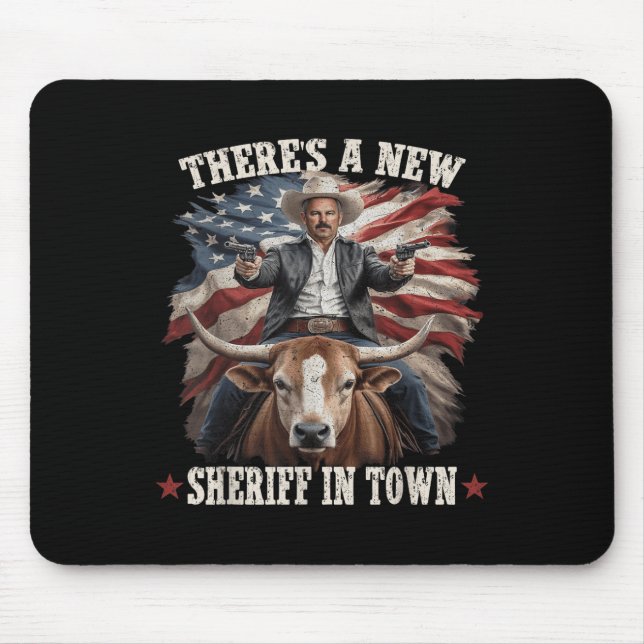 Mousepad Funny Chad Bianco Cowboy Bianco Para O Gov Da Cali (Frente)