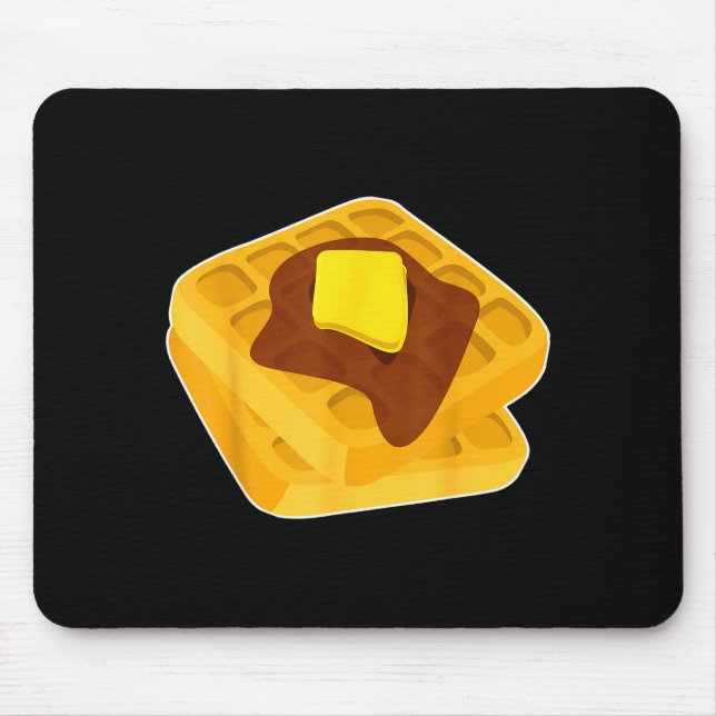 Mousepad Funny Chicken &amp; Waffles Matching Halloween Cos (Frente)