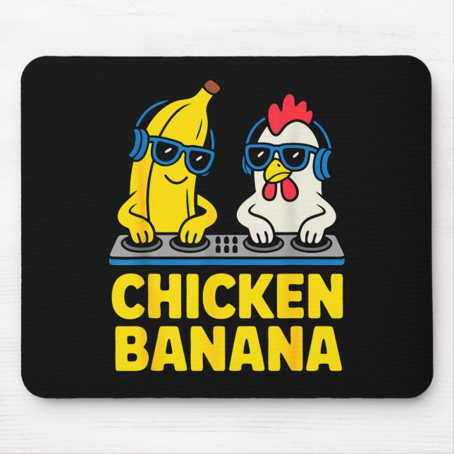 Mousepad Funny Chicken Banana  (Frente)