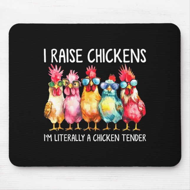 Mousepad Funny Chicken Farmer Gift – I Raise Chickens Humor (Frente)