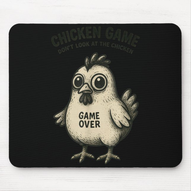 Mousepad Funny Chicken Game Graphic Tee Men Women Teens Boy (Frente)
