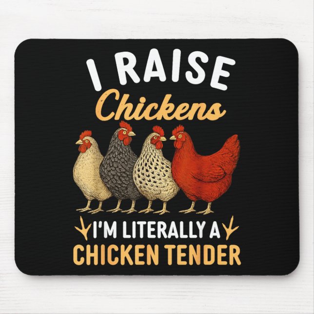 Mousepad Funny Chicken Lover Gift – I Raise Chickens Farm H (Frente)