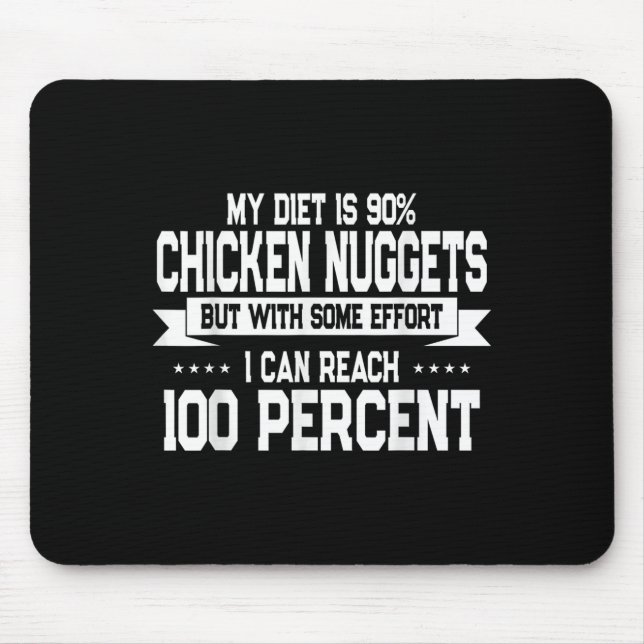 Mousepad Funny Chicken Nugget Lover Quote New Years Resolut (Frente)