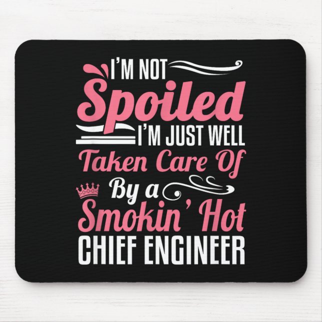 Mousepad Funny Chief Engineer Wife Girlfriend Maritime Vale (Frente)