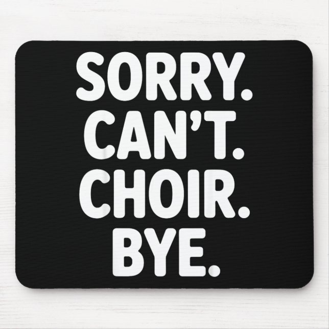 Mousepad Funny Choir Art For Men Women Choir Director Sing  (Frente)