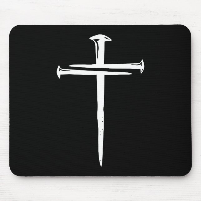 Mousepad Funny Christian Jesus Crist Three Nails Cross  (Frente)