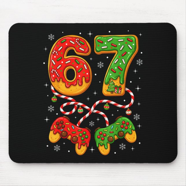 Mousepad Funny Christmas 67 Gamer Xmas Holiday Boys Kids  (Frente)