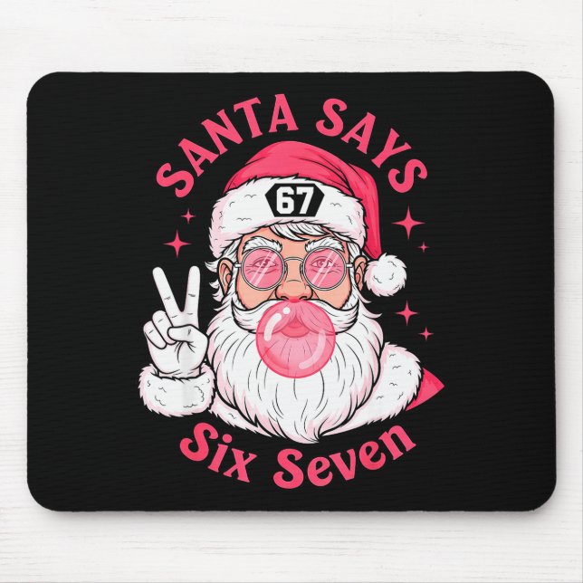 Mousepad Funny Christmas 67 Meme Brain Rot Santa Claus Xmas (Frente)