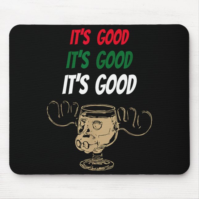 Mousepad Funny Christmas Eggnog It's Good Moose Cup For Egg (Frente)