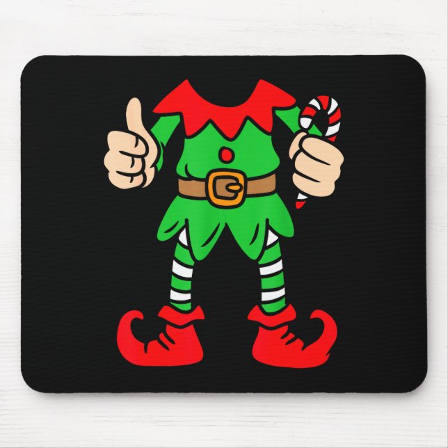 Mousepad Funny Christmas Elf Outfit Costume Xmas Family Adu (Frente)
