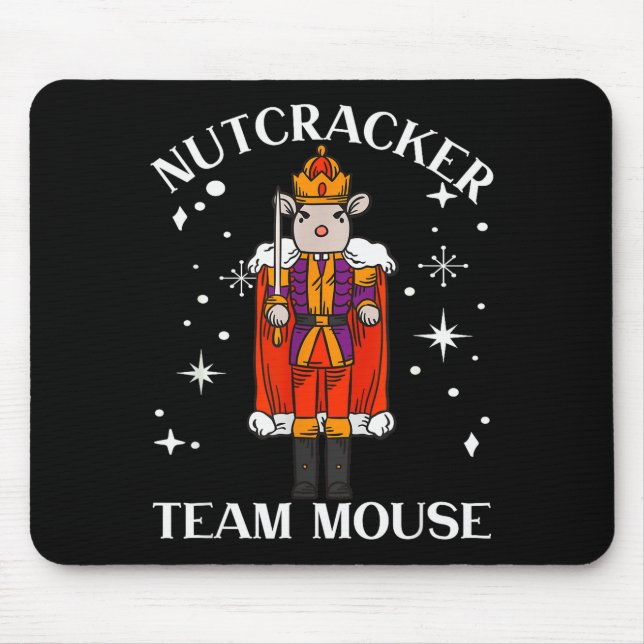 Mousepad Funny Christmas Family Dance Team Mouse Nutcracker (Frente)