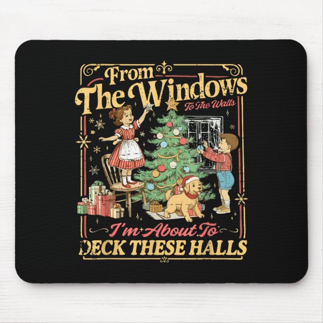Mousepad Funny Christmas Holiday From The Windows To The Wa (Frente)