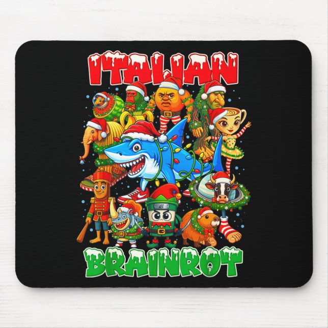 Mousepad Funny Christmas Italian Brain Rot Italian Brainrot (Frente)