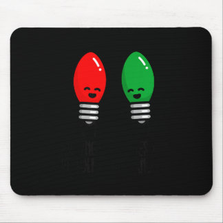 Mousepad Funny Christmas Lights Pun Working Over Holidays_ 