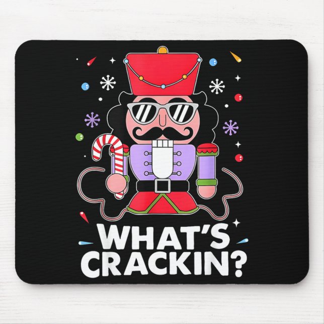 Mousepad Funny Christmas Nutcracker Men Kids Teen Boys What (Frente)