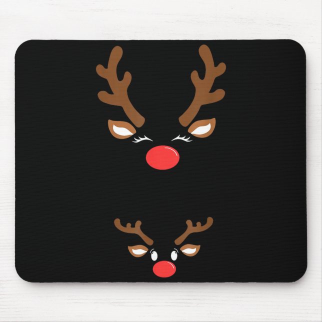 Mousepad Funny Christmas Pregnancy Reindeer Pregnancy Annou (Frente)