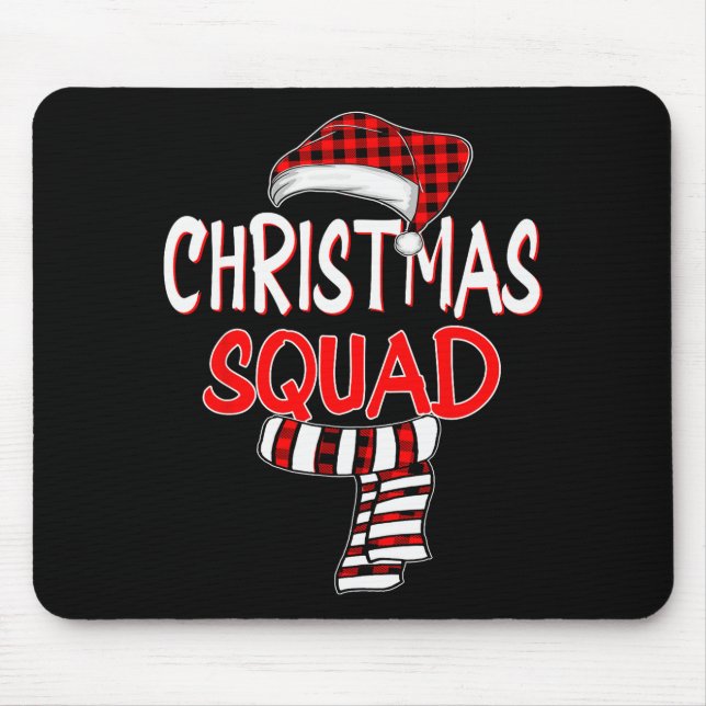 Mousepad Funny Christmas Santa Claus Red Plaid Shirt, Chris (Frente)
