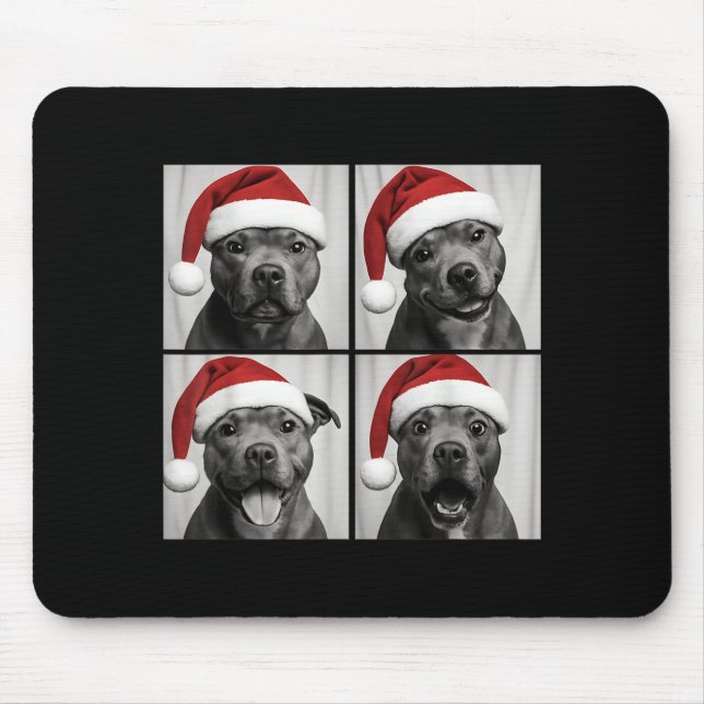 Mousepad Funny Christmas Staffordshire Bull Terrier Santa P (Frente)