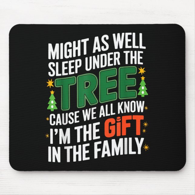 Mousepad Funny Christmas Tee Shirts Kids Mens Xmas Pajamas  (Frente)