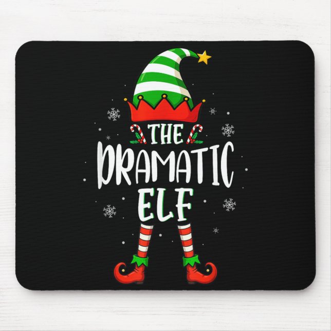 Mousepad Funny Christmas The Dramatic Elf Family Matching X (Frente)