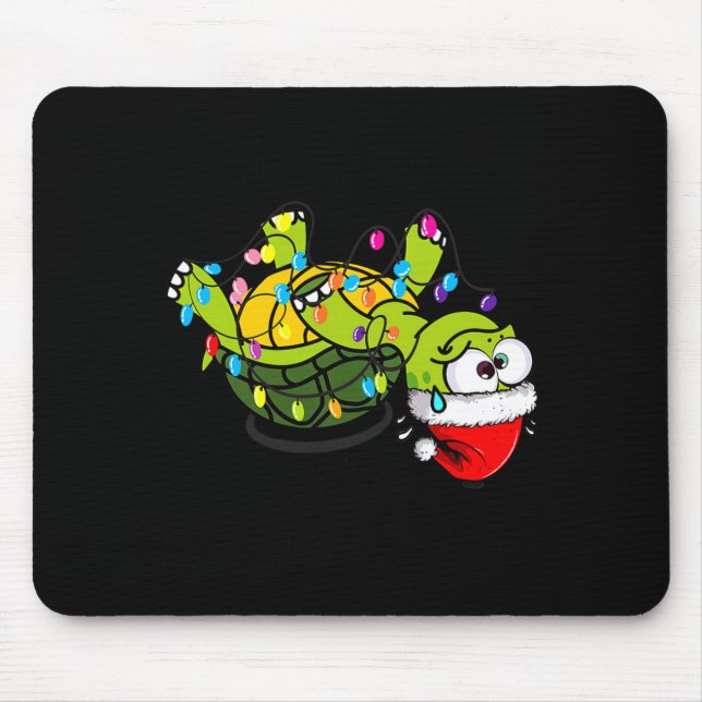 Mousepad Funny Christmas Turtle It's Fine I'm Fine Everythi (Frente)