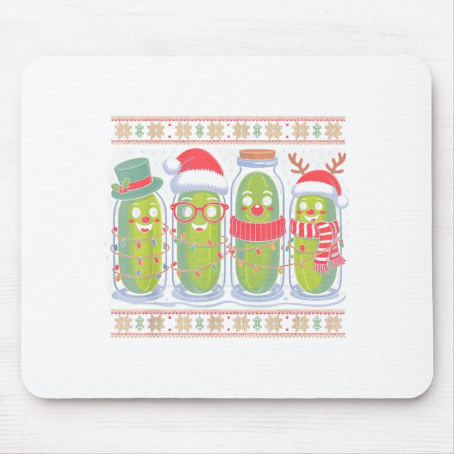 Mousepad Funny Ckles Christmas Lights Santa Hat Xmas Ugly S (Frente)