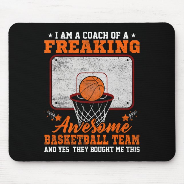 Mousepad Funny Coach Of Freaking Awesome Sketll Team Ll Tra (Frente)