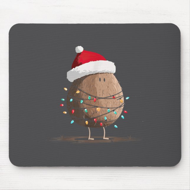 Mousepad Funny Coconut Christmas Graphics Lights Lover  (Frente)