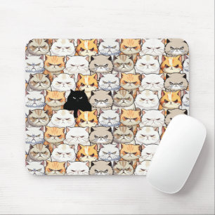 Mousepad Funny Colorful Moody Cats Kitten