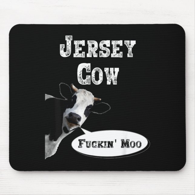 Mousepad Funny Cow Shirt New Jersey Cow Lover Farm Animal R (Frente)