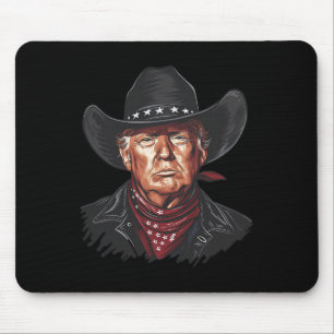 Mousepad Funny Cowboy Western Donald Trump Nos Flag 2024 El