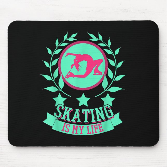 Mousepad Funny Cute Figure Skater For Ice Skating Srt Gift  (Frente)