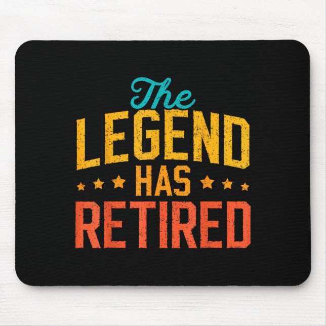 Mousepad Funny Dad Grandpa Retirement The Legend Has Retire (Frente)
