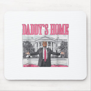 Mousepad Funny Daddys Home Trump Pink 2024 Leve América de