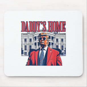 Mousepad Funny Daddys Home Trump Pink 2024 Leve América de