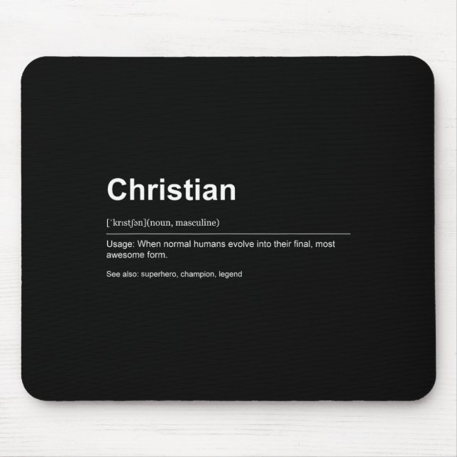 Mousepad Funny Definition Quote For The Name Christian _  (Frente)