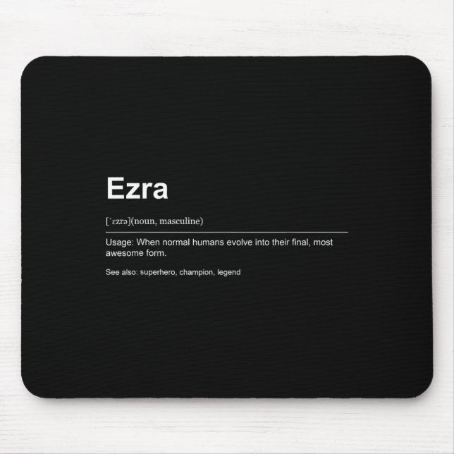 Mousepad Funny Definition Quote For The Name Ezra _  (Frente)