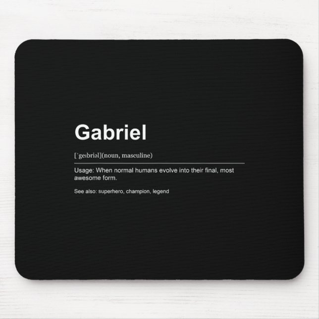 Mousepad Funny Definition Quote For The Name Gabriel _  (Frente)