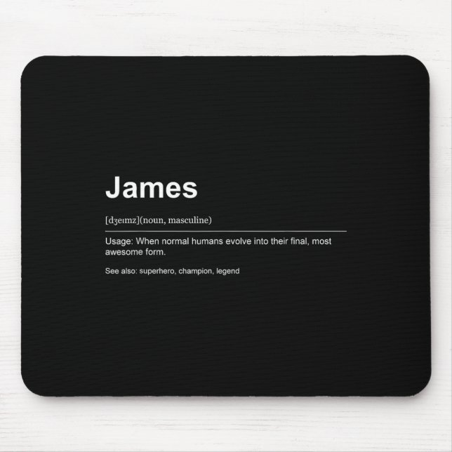 Mousepad Funny Definition Quote For The Name James _  (Frente)